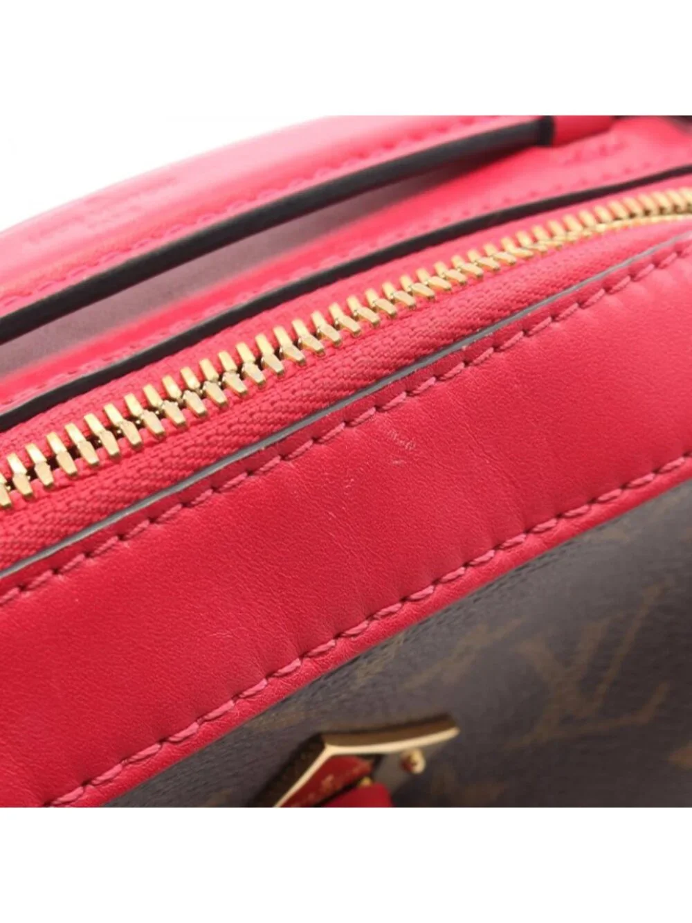 Louis Vuitton Shoulder Bag Saintonge Monogram Freesia Canvas Leather